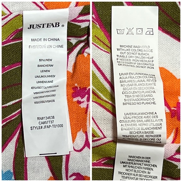 JustFab Floral Ruffle Crop Tank Top NWT - Picture 11 of 12